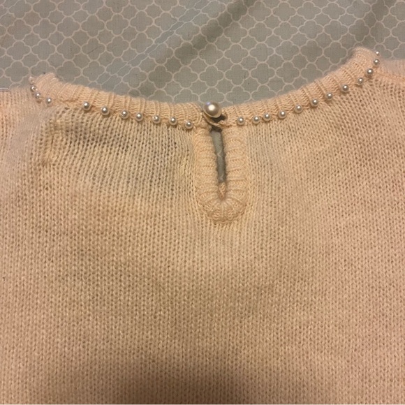 Le Moda Lambswool Beaded Vintage Sweater- M - Picture 5 of 6